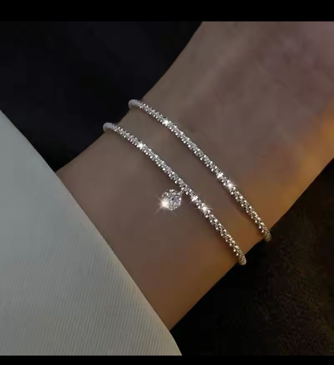 Pulseira Dupla de Prata 925